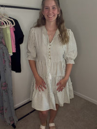 Green Striped Dress