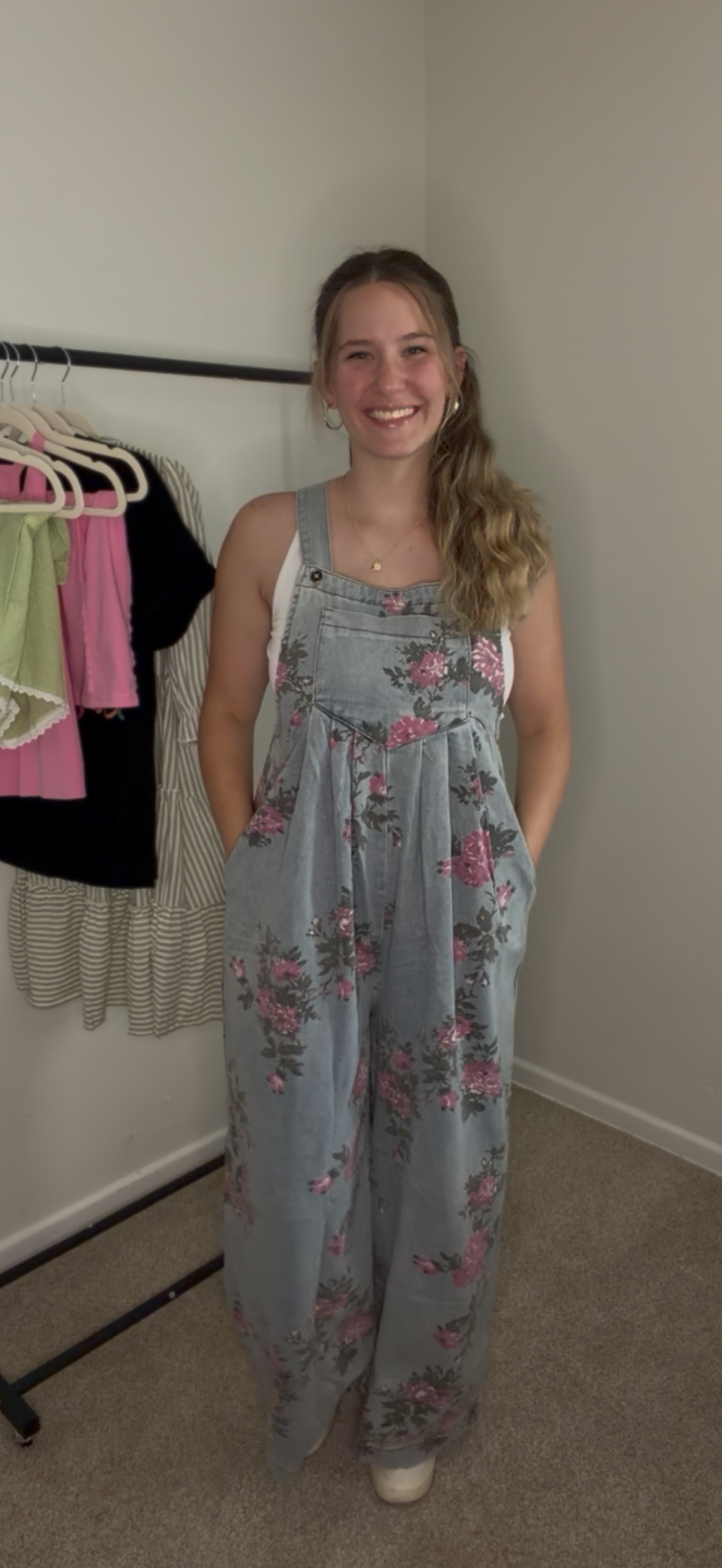 Petals & Denim Jumpsuit
