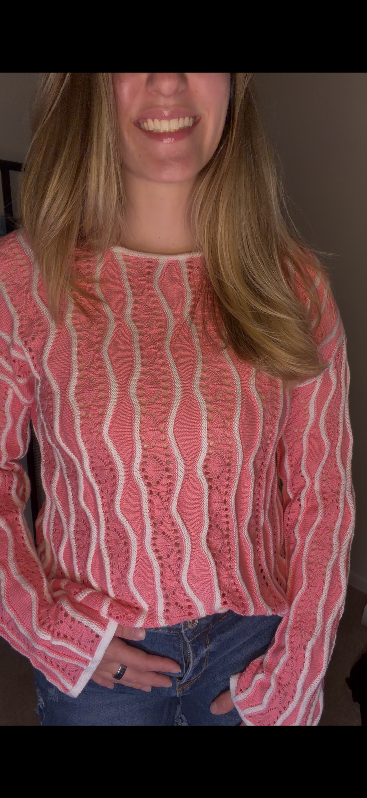 Pink Lace Sweater