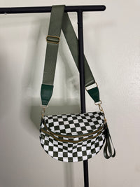 Checkered Cross Body Bag
