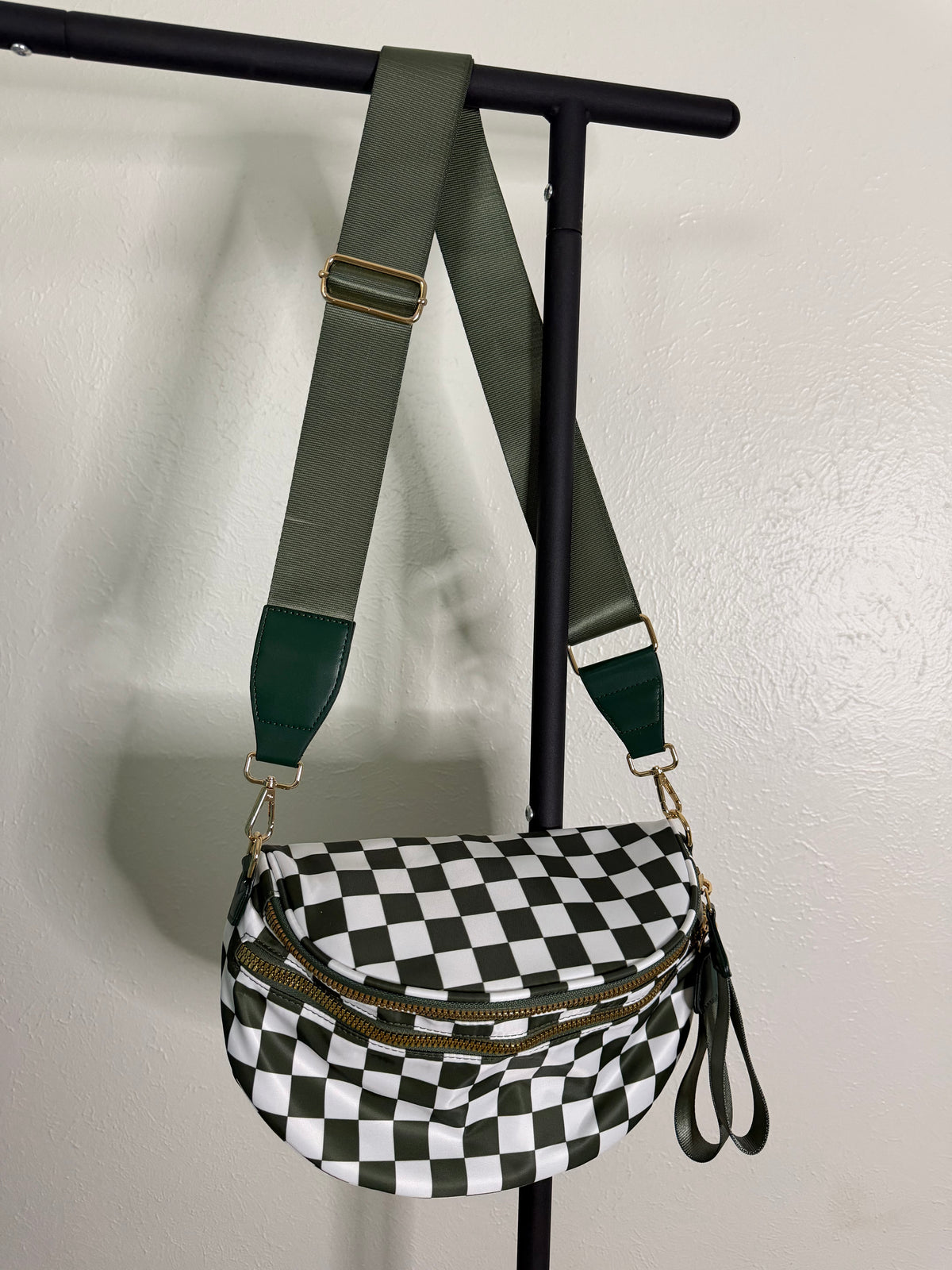 Checkered Cross Body Bag