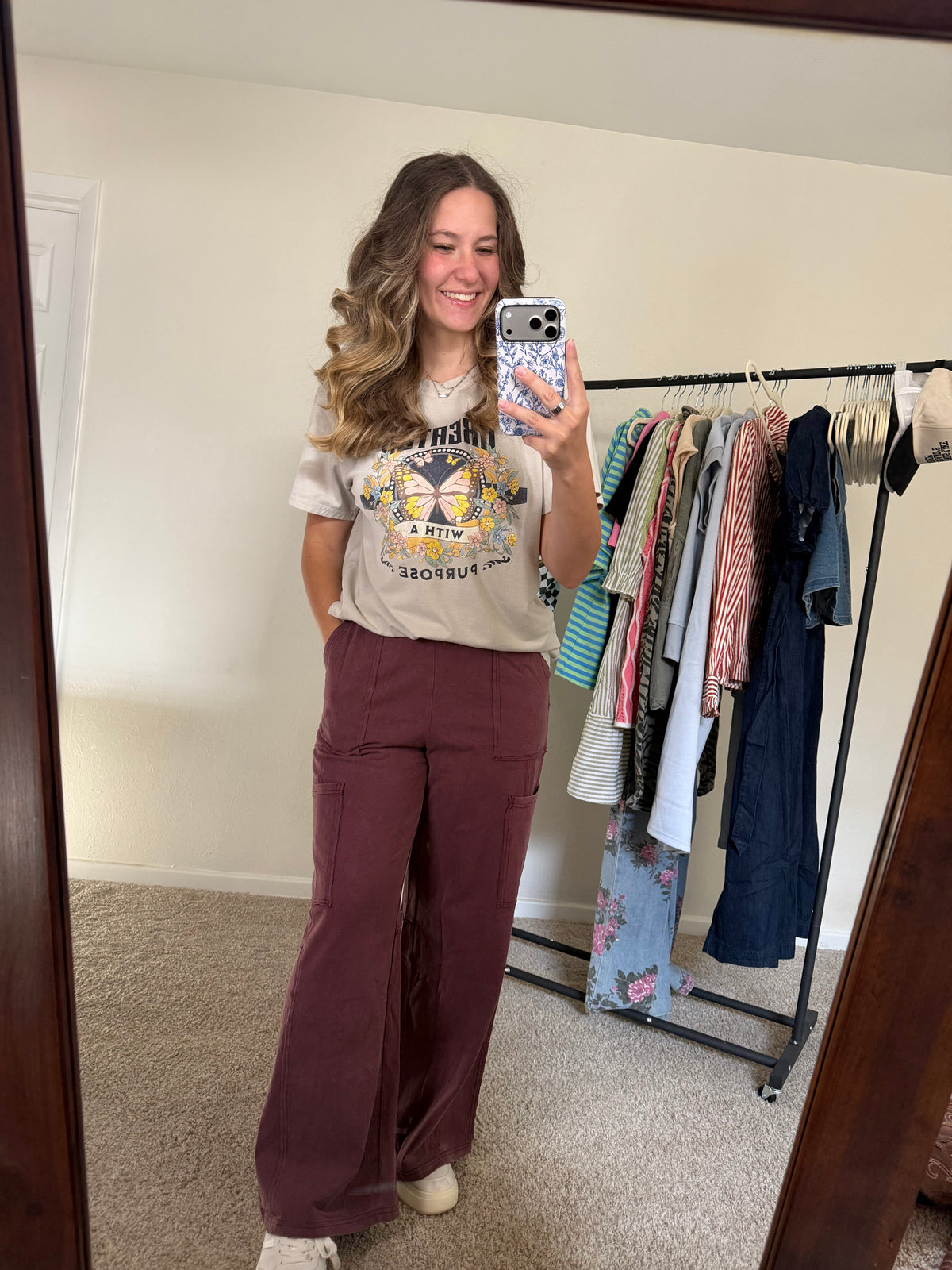 Burgundy Patch Sweatpants