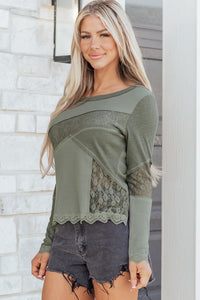 Lace Patchwork Long Sleeve