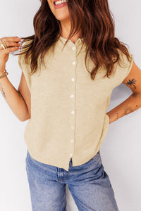 Apricot Buttoned Sweater