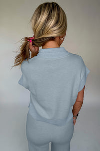 Half Zip Polo Pant Set