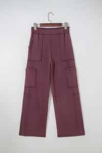 Burgundy Patch Sweatpants