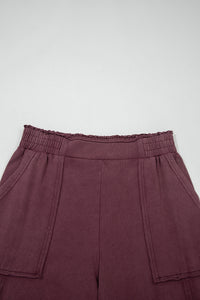 Burgundy Patch Sweatpants