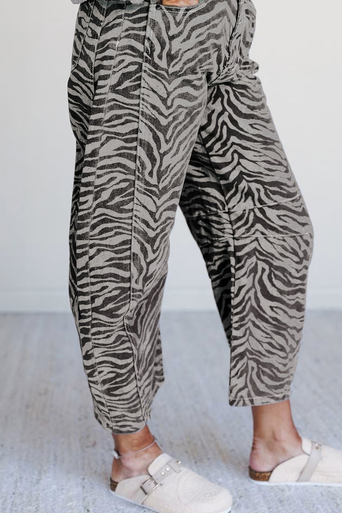 Zebra Barrel Jeans
