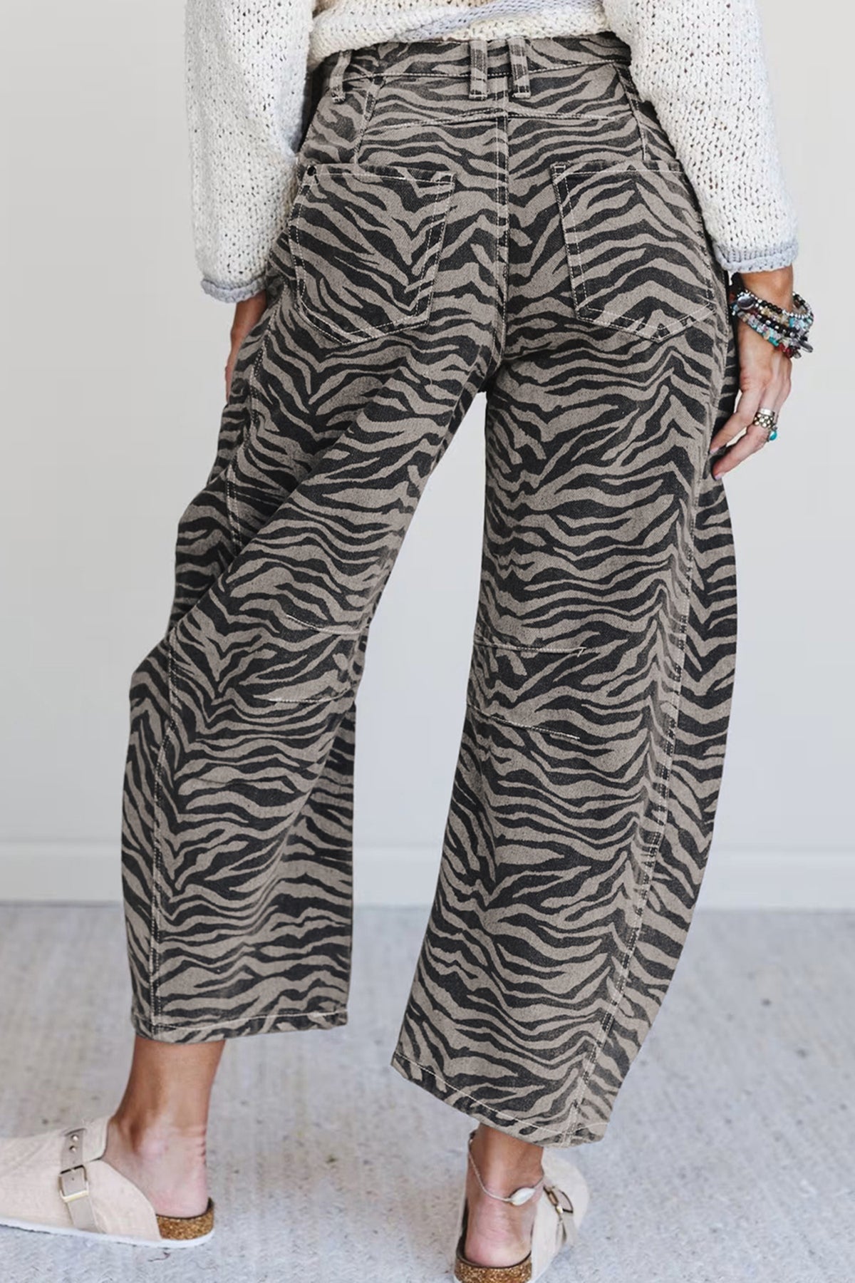 Zebra Barrel Jeans