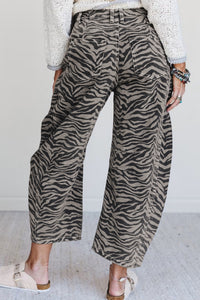 Zebra Barrel Jeans