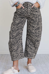 Zebra Barrel Jeans