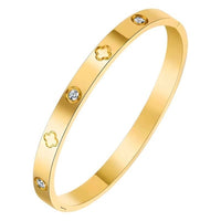 Gold Stainless Steel Bangle Bracelet