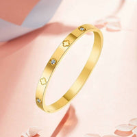 Gold Stainless Steel Bangle Bracelet